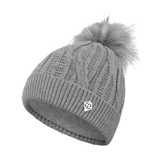 Pure Golf Ladies Waterproof Bobble Hat (Margot Knit) - Charcoal Grey