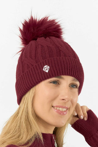 Greta Margot Knit Waterproof Bobble Hat - Merlot
