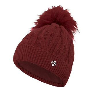 Pure Golf Ladies Waterproof Bobble Hat (Margot Knit) - Merlot