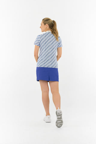 Felicity Short Sleeve Polo Golf Shirt - Tidal Wave