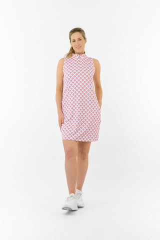 Pure Golf Miley Sleeveless Golf Dress - Mediterranean Sunset