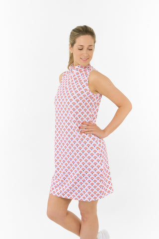 Pure Golf Miley Sleeveless Golf Dress - Mediterranean Sunset