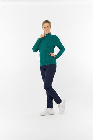 Pure Golf Ladies Sorrell Lined Jumper (Margot Knit) - Deep Teal
