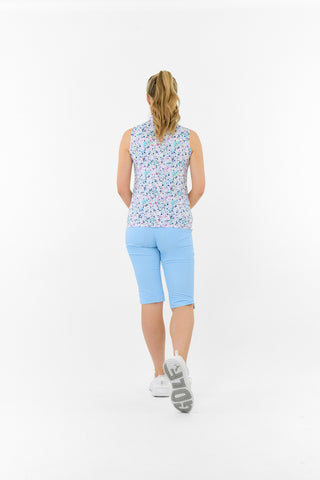 Ellen Sleeveless Ladies Polo Golf Shirt - Mirrored Moonstone