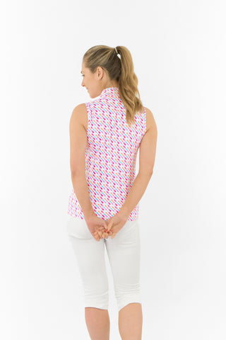 Ellen Sleeveless Ladies Polo Golf Shirt - Fairway Fizz