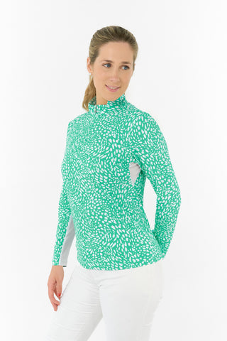 Pure Golf Balance Mid Layer Ladies Golf Top - Sweet Pea Awe