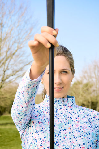 Pure Golf Balance Mid Layer Ladies Golf Top - Mirrored Moonstone