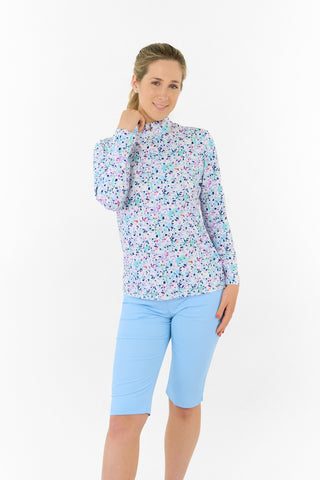 Pure Golf Balance Mid Layer Ladies Golf Top - Mirrored Moonstone