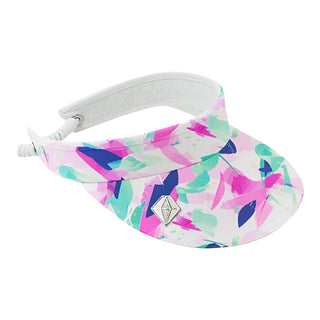 Arielle Patterned Golf Visor - Portrait of Paradise