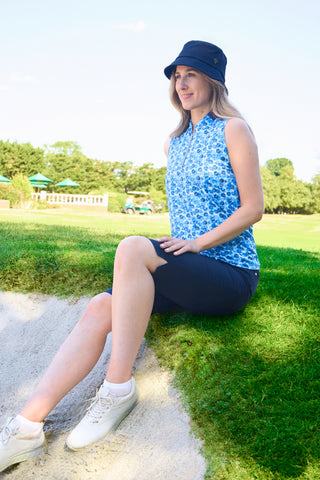 Dua Lined Ladies Golf Bucket Hat - Navy