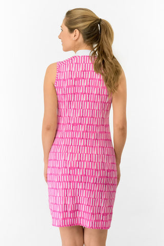 Laura Sleeveless Sweetheart Collar Golf Dress - Floral Notes