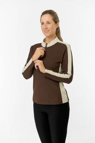 Jane Super Soft Quarter Zip Jumper - Cocoa Powder