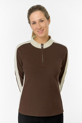 Jane Super Soft Quarter Zip Jumper - Cocoa Powder