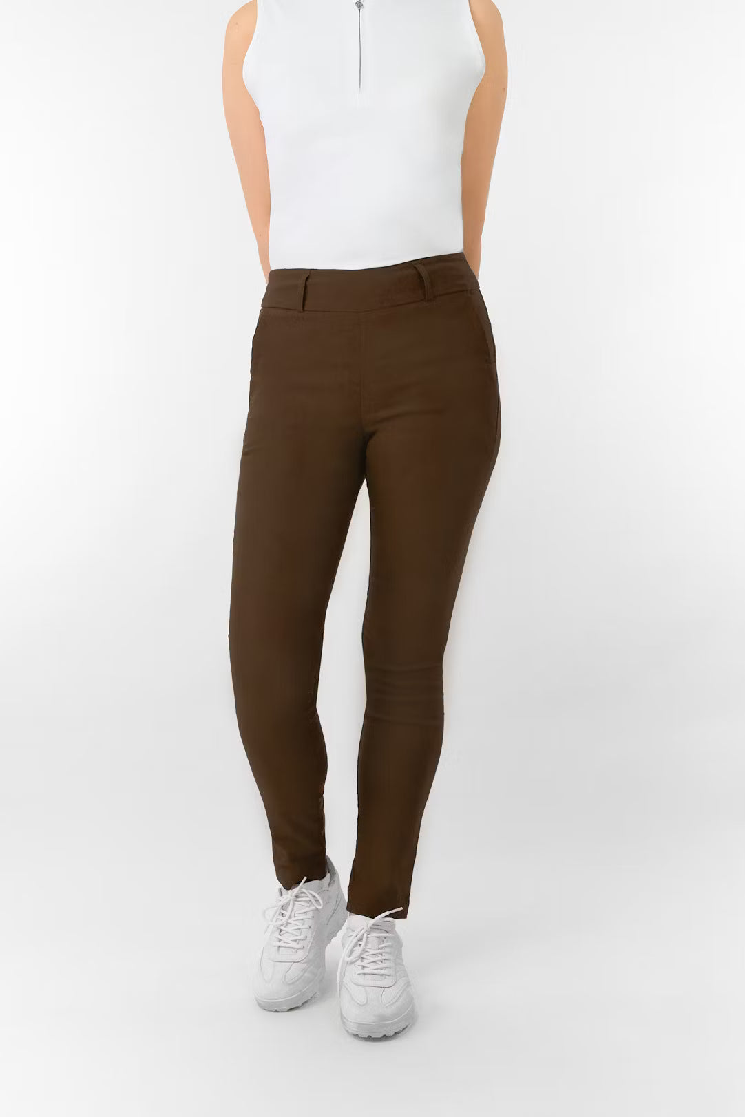 Charm 2 4-Way Stretch Ladies Golf Trousers (Pull On) - Cocoa Powder