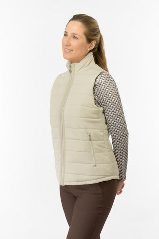 Hemisphere Fur Collar Gilet - Oyster
