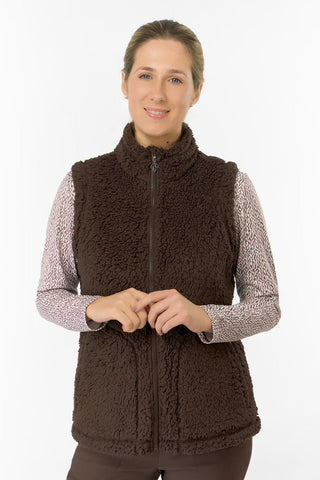 Dolly Fleece Gilet - Cocoa Powder