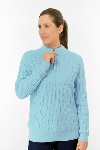 Ladies Sorrell Lined Jumper (Margot Knit) - Retro Blue
