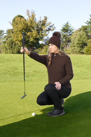Ladies Sorrell Lined Jumper (Margot Knit) - Cocoa Powder