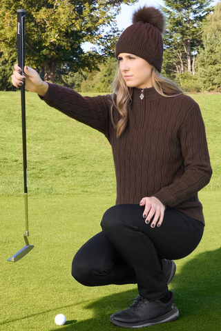 Ladies Sorrell Lined Jumper (Margot Knit) - Cocoa Powder