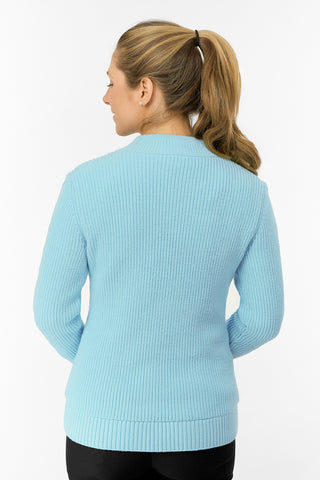 Sophia Elena Knit Lined Cardigan - Retro Blue