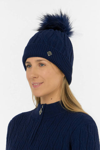 Greta Margot Knit Waterproof Bobble Hat - Navy