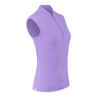 Pure Golf Jasmine Sleeveless Golf Polo Shirt - Deep Lilac