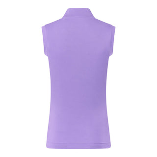 Pure Golf Jasmine Sleeveless Golf Polo Shirt - Deep Lilac