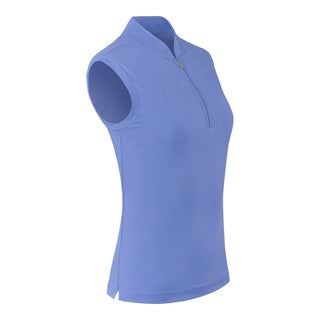 Pure Golf Jasmine Sleeveless Golf Polo Shirt - Cornflower