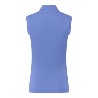 Pure Golf Jasmine Sleeveless Golf Polo Shirt - Cornflower