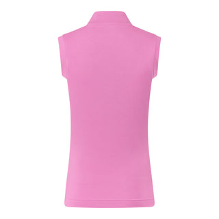 Pure Golf Jasmine Sleeveless Golf Polo Shirt - Candy Pink