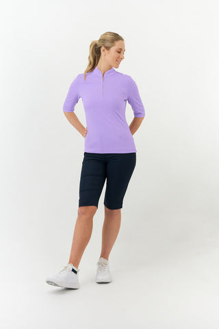 Pure Golf Jasmine Half Sleeve Ladies Golf Polo Shirt - Deep Lilac