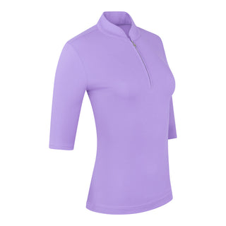 Pure Golf Jasmine Half Sleeve Ladies Golf Polo Shirt - Deep Lilac