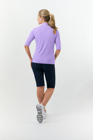 Pure Golf Jasmine Half Sleeve Ladies Golf Polo Shirt - Deep Lilac