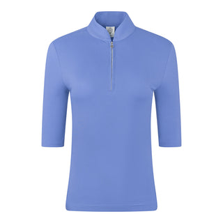 Pure Golf Jasmine Half Sleeve Ladies Golf Polo Shirt - Cornflower