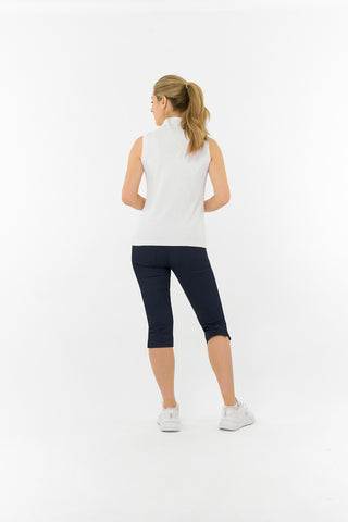 Rebecca Lily PWP Sleeveless Polo Golf Shirt - White