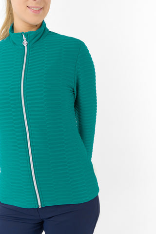Poppy PWP Textured Ladies Golf Jacket - Teal