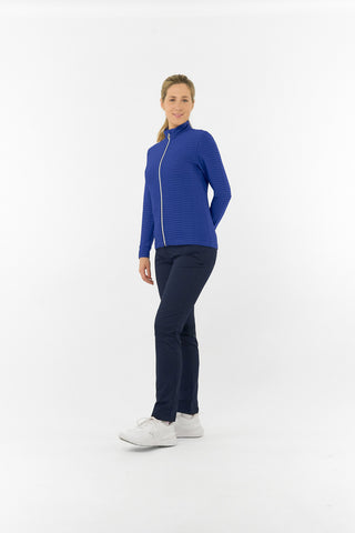 Poppy PWP Textured Ladies Golf Jacket - Yale Navy