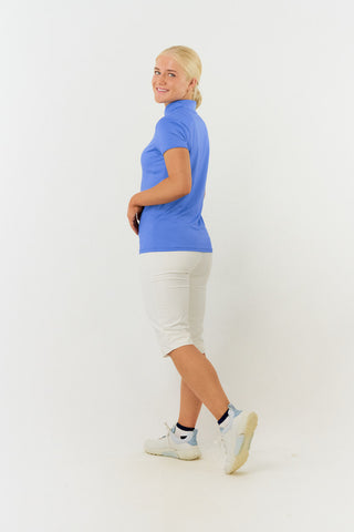 Pure Golf Ethimo Cap Sleeve Womens Golf Polo Shirt - Blue