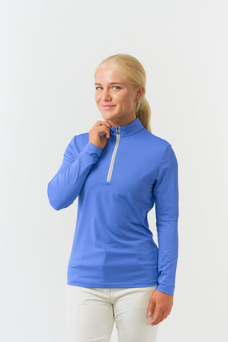 Pure Golf Ethimo Quarter Zip Long Sleeve Mid Layer - Blue