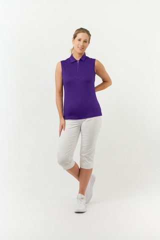 Thrive2 Sleeveless Ladies Golf Polo Shirt - Purple