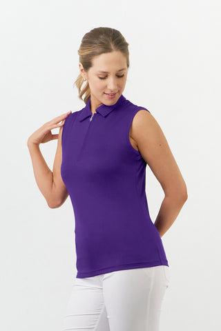 Thrive2 Sleeveless Ladies Golf Polo Shirt - Purple