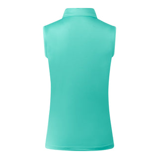 Pure Golf Thrive Ladies Sleeveless Golf Polo Shirts - Ocean Blue