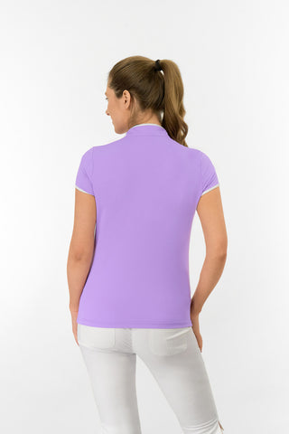 Bloom Cap Sleeve Ladies Golf Polo Shirt - Lilac