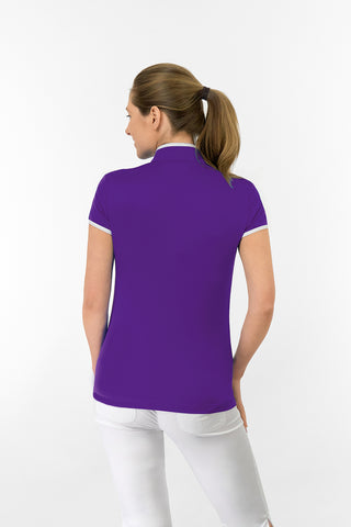 Bloom Cap Sleeve Ladies Golf Polo Shirt - Purple