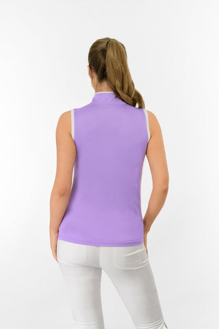 Bloom2 Ladies Sleeveless Polo Shirt - Lilac