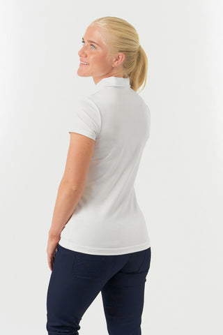 Pure Golf Thrive Cap Sleeve Women's Golf Polo Shirts - White