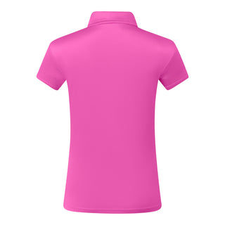 Pure Golf Thrive Cap Sleeve Women's Golf Polo Shirts - Azalea Pink