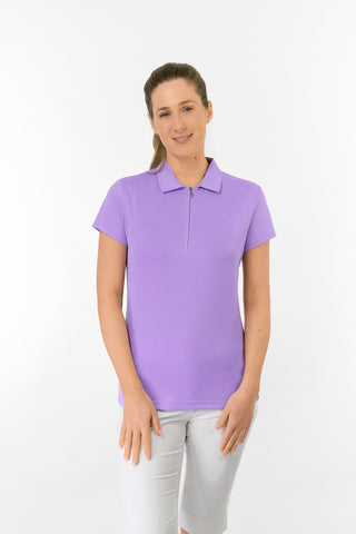 Thrive Cap Sleeve Women's Golf Polo Shirt - Lilac