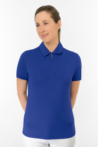 Thrive Cap Sleeve Women's Golf Polo Shirt - Yale Navy