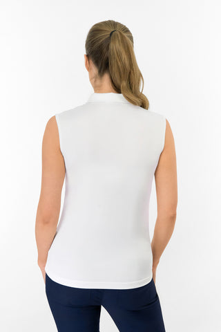 Thrive Ladies Sleeveless Golf Polo Shirts - White